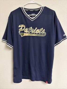 Marucci Size M Adult Patriots V Neck Jersey Style Shirt 22 On The Back